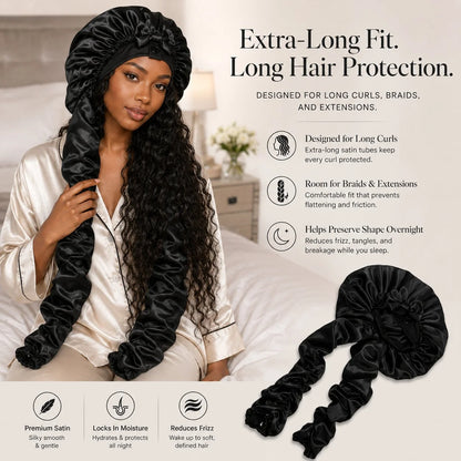 Purpose-Built Silk Bonnet for Long Curly Hair for Everyday Use