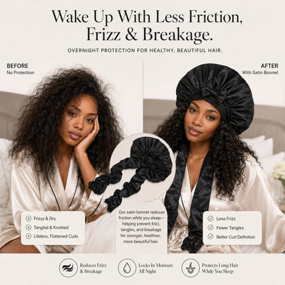 Purpose-Built Silk Bonnet for Long Curly Hair for Everyday Use
