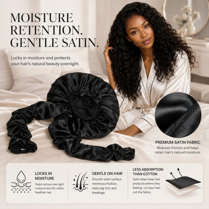 Purpose-Built Silk Bonnet for Long Curly Hair for Everyday Use