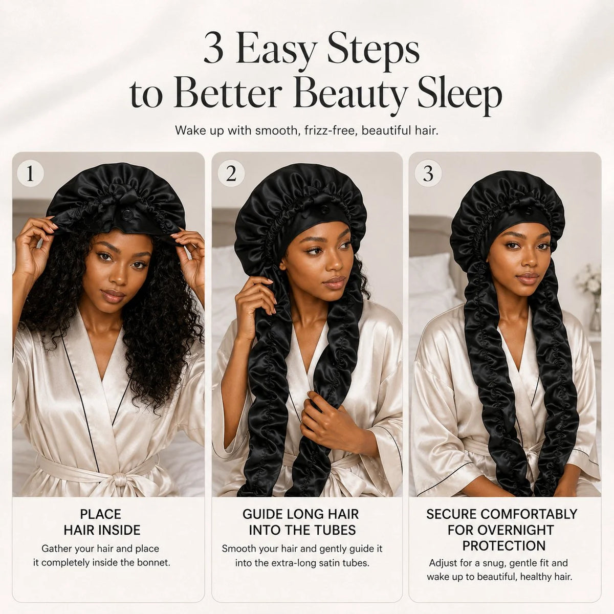 Purpose-Built Silk Bonnet for Long Curly Hair for Everyday Use