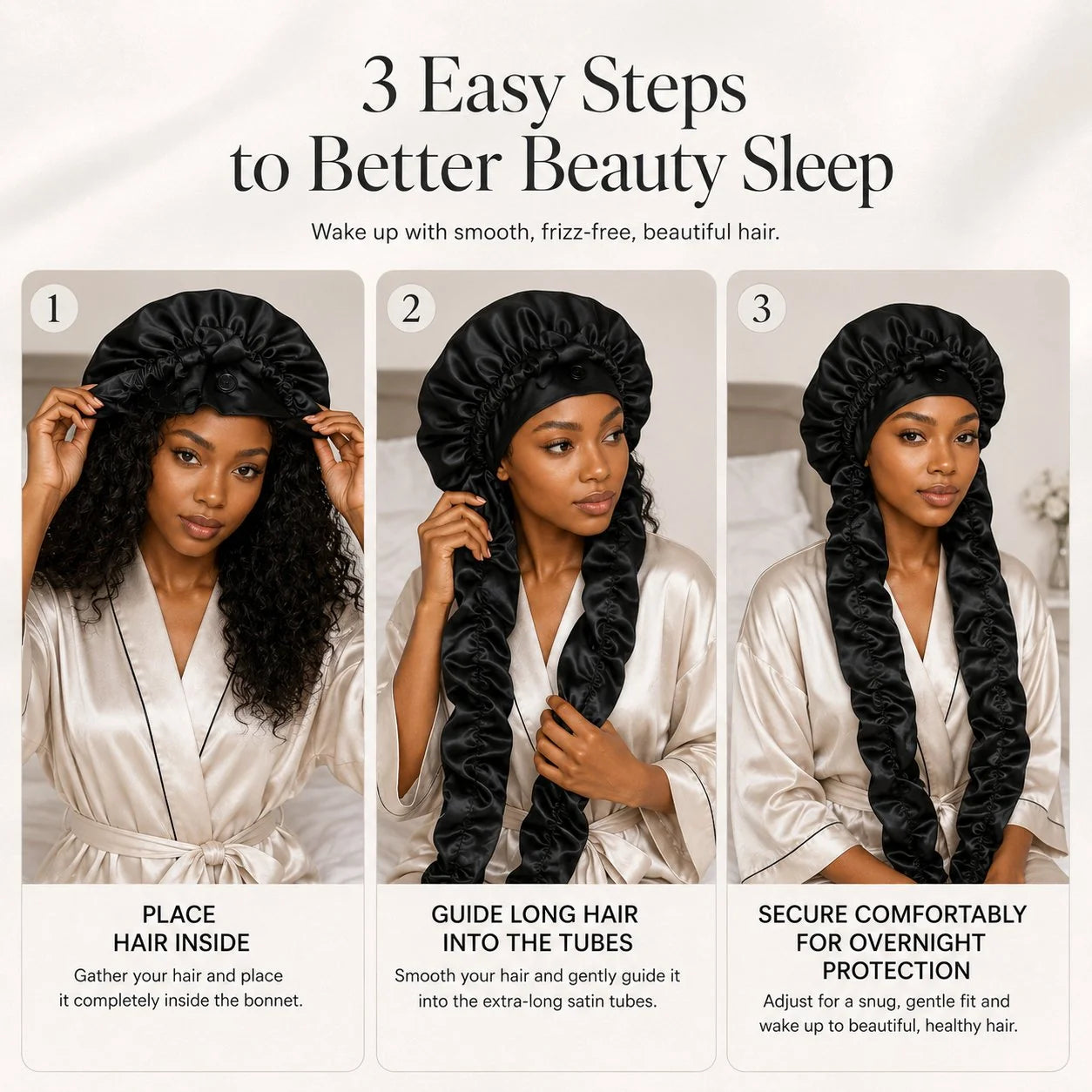 Purpose-Built Silk Bonnet for Long Curly Hair for Everyday Use