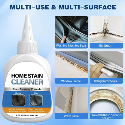 Mildew Stain Remover Gel with Scrub Brush for Seals and Grout
