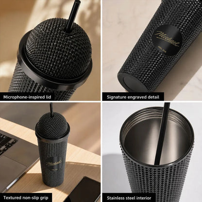 Purpose-Built Superstar Microphone-Shaped Tumbler – Unique Gold &