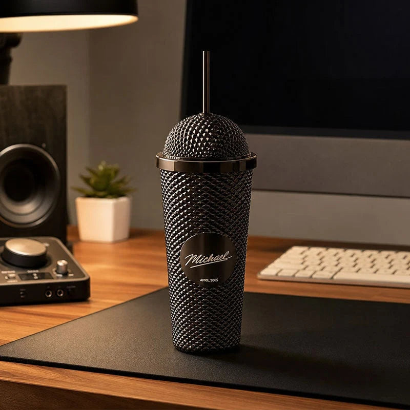 Purpose-Built Superstar Microphone-Shaped Tumbler – Unique Gold &