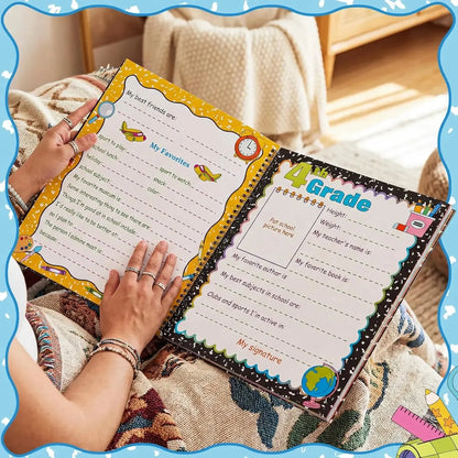 Kids' 13-Year School Memory Album with 14 Pockets and 34 Pages