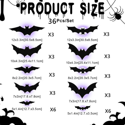 Decorative 3D Lighted Bats for Focused Lighting