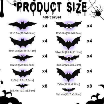 Decorative 3D Lighted Bats for Focused Lighting