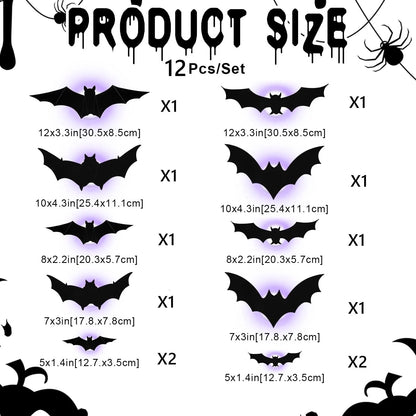 Decorative 3D Lighted Bats for Focused Lighting