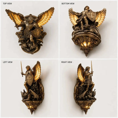 Convenient St. Michael Guardian Angel Wall Light for Everyday Setup