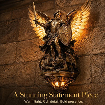 Convenient St. Michael Guardian Angel Wall Light for Everyday Setup