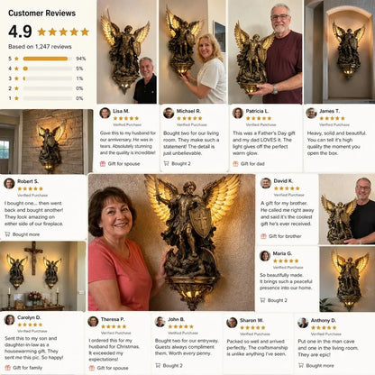 Convenient St. Michael Guardian Angel Wall Light for Everyday Setup