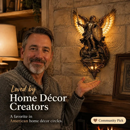 Convenient St. Michael Guardian Angel Wall Light for Everyday Setup