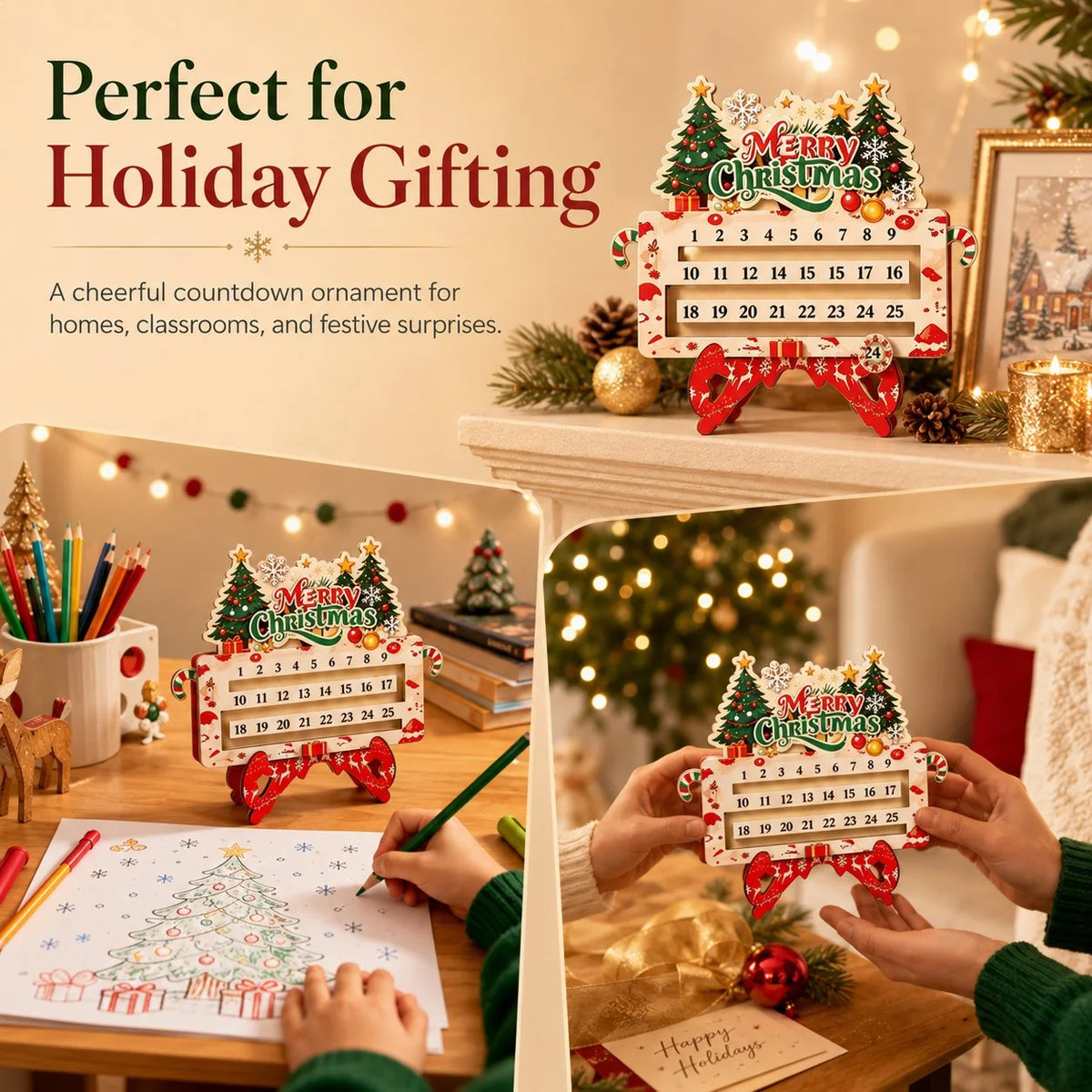 Purpose-Built 25-Day Countdown Ornament for Everyday Use