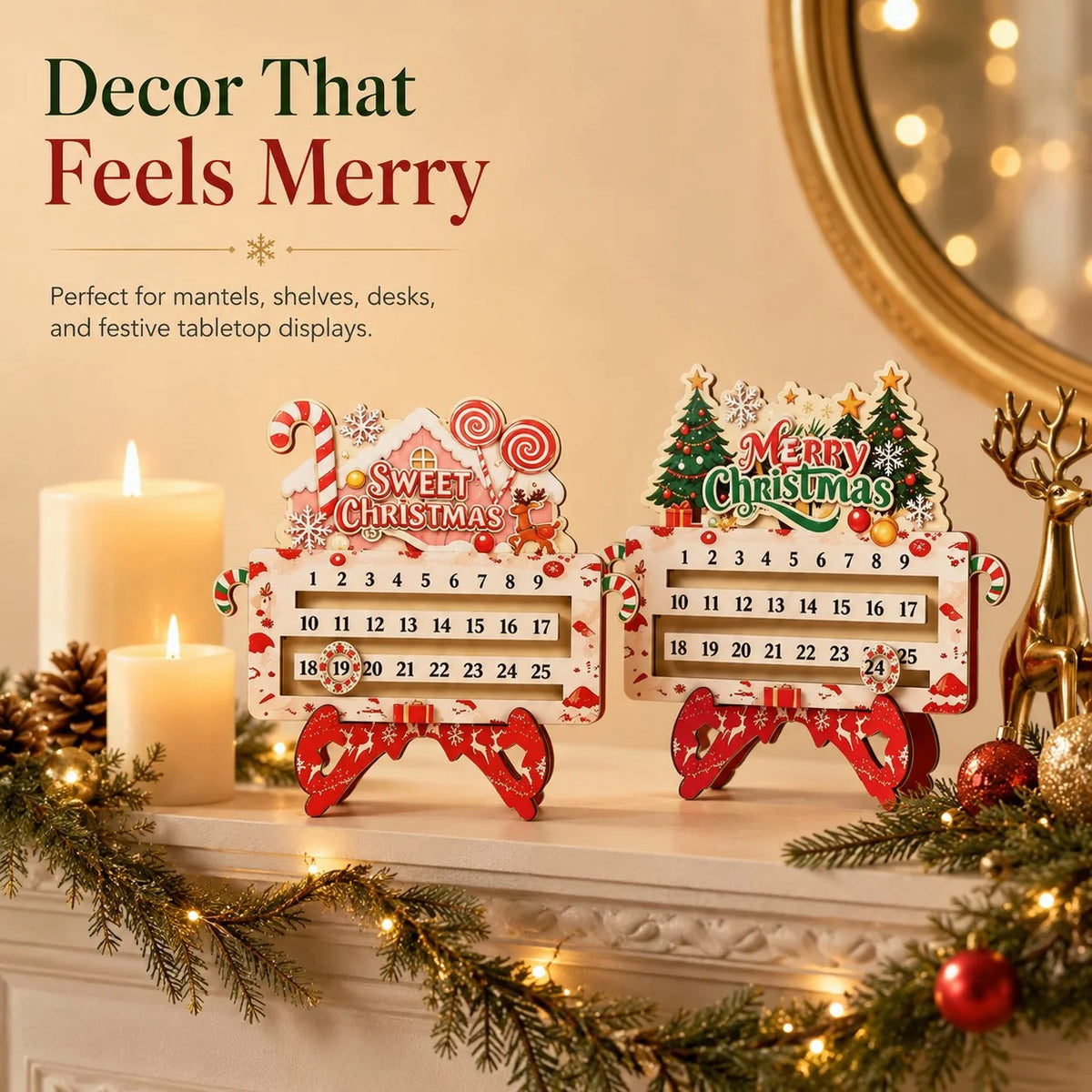 Purpose-Built 25-Day Countdown Ornament for Everyday Use