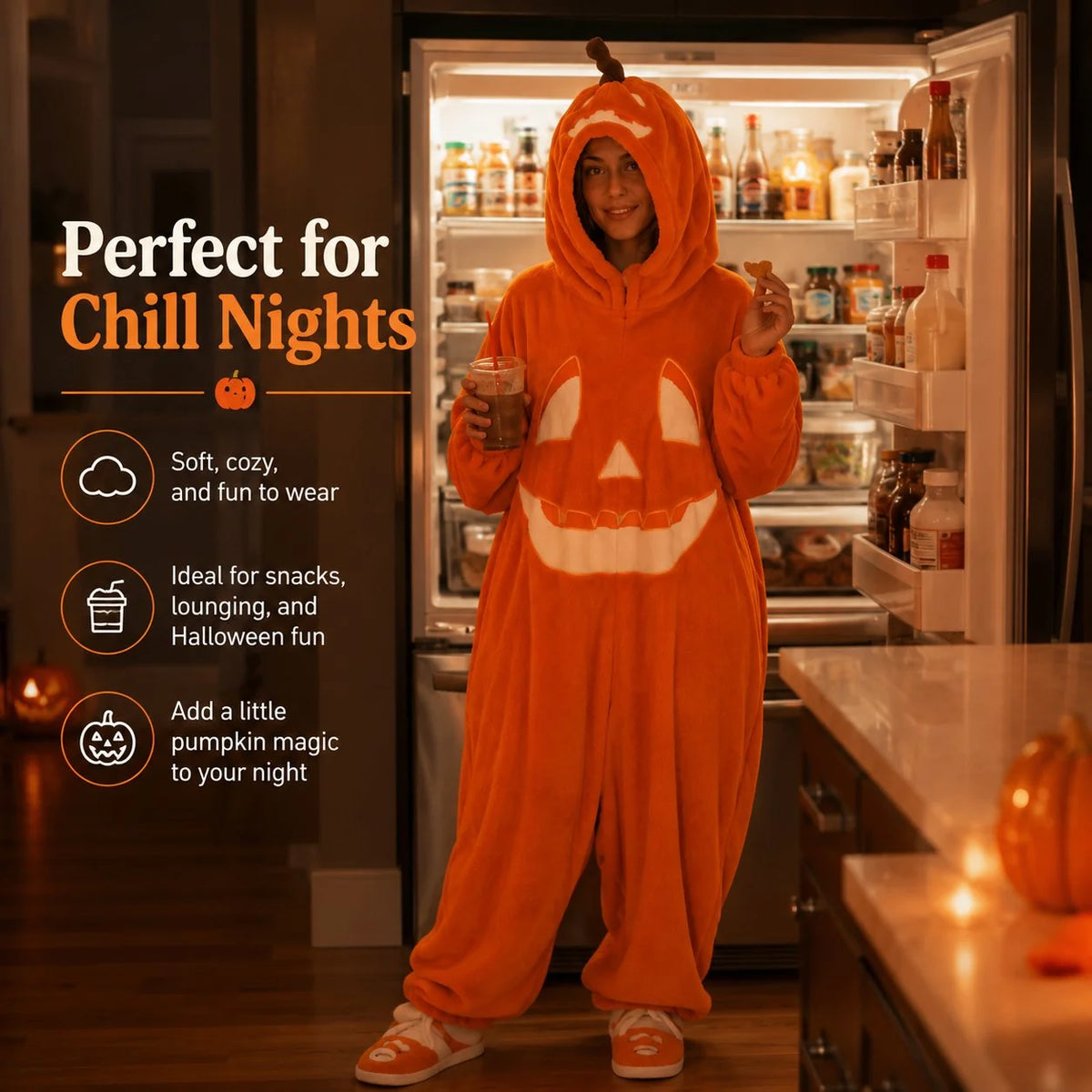 Purpose-Built Cozy Pumpkin Onesie Pajamas – Ultra-Soft, Warm &