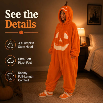 Purpose-Built Cozy Pumpkin Onesie Pajamas – Ultra-Soft, Warm &