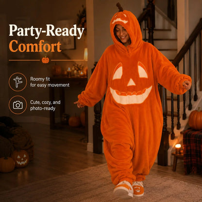 Purpose-Built Cozy Pumpkin Onesie Pajamas – Ultra-Soft, Warm &