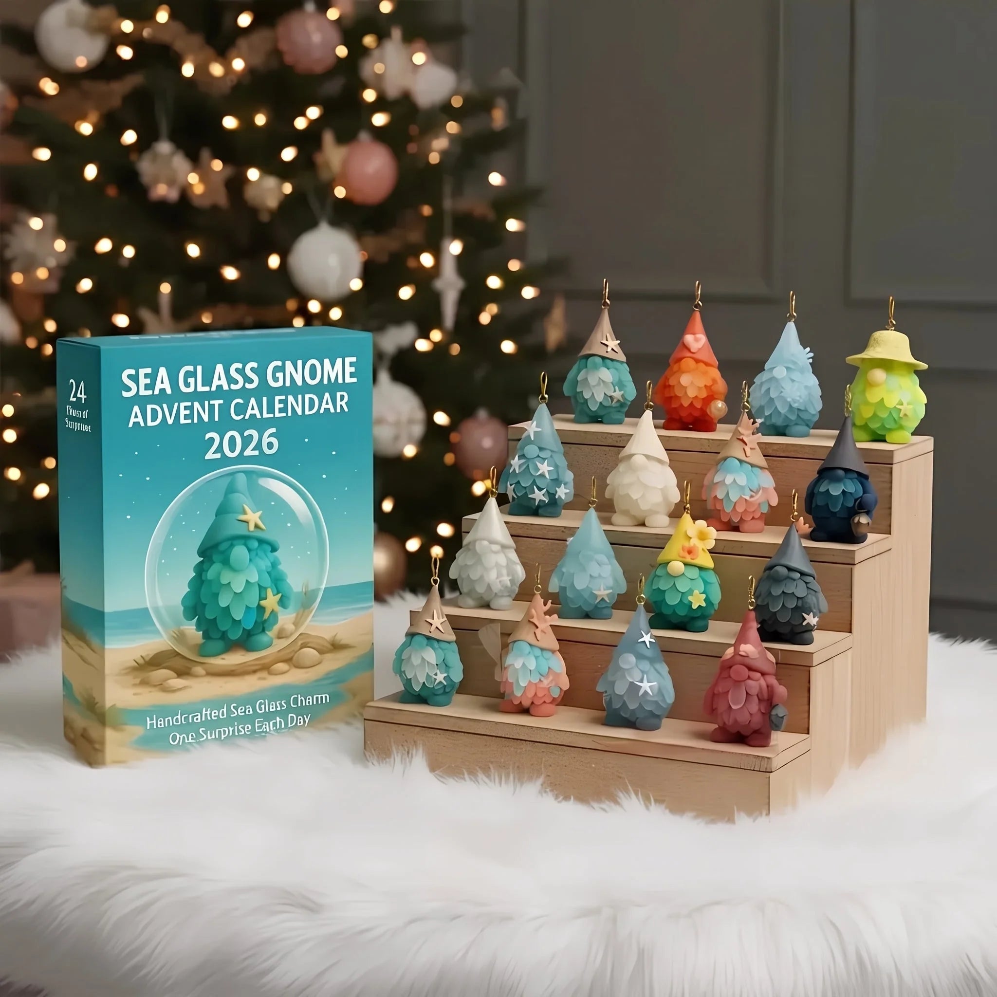 Purpose-Built Sea Glass Gnome Advent Calendar for Everyday Use