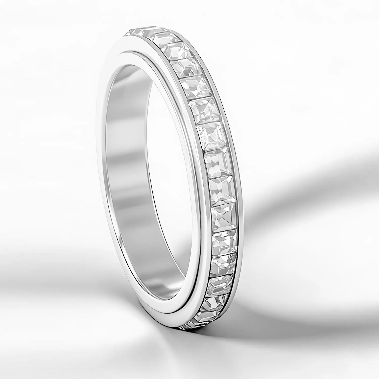 Distinctive September Laurel Anxiety Rings for Women and men Titanium