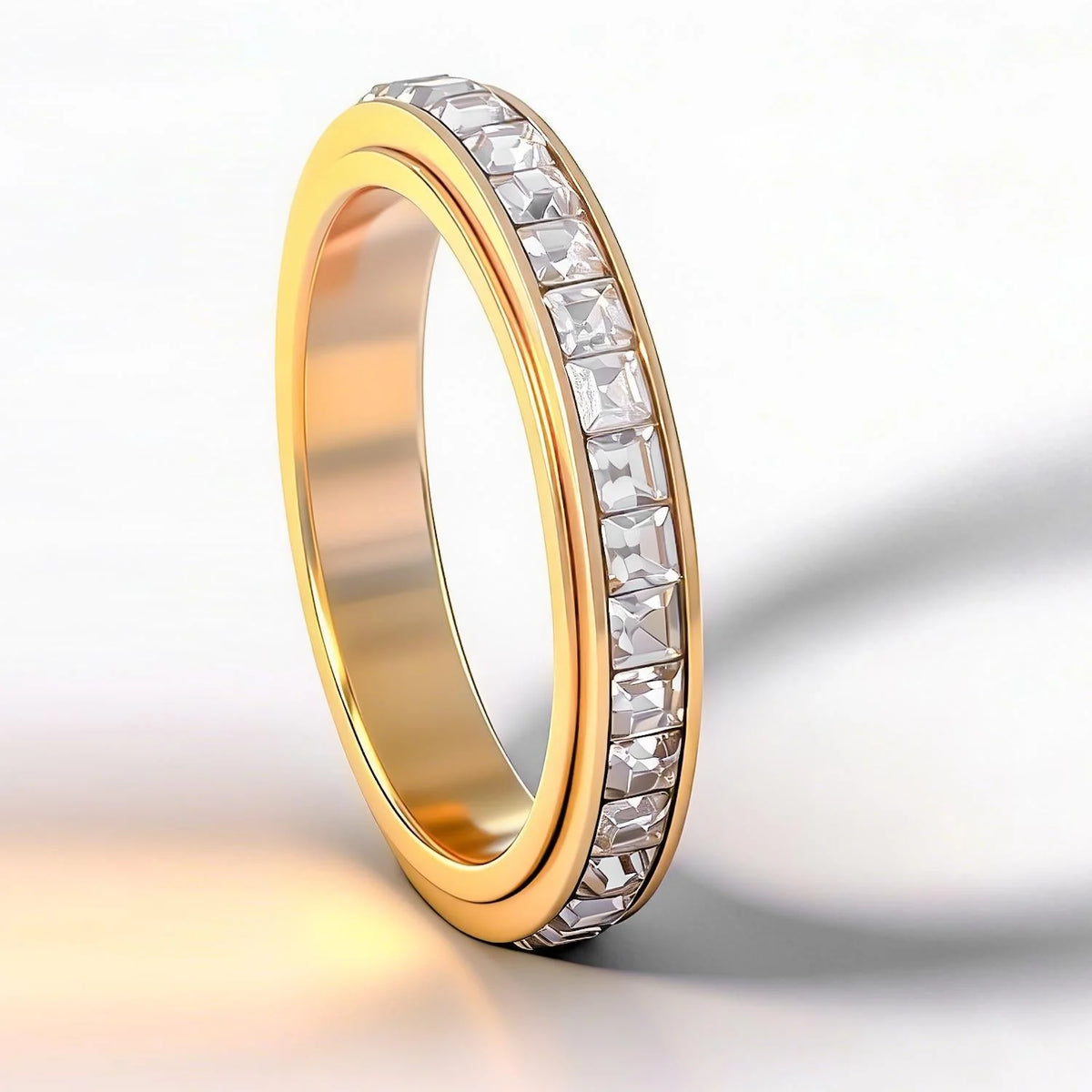 Distinctive September Laurel Anxiety Rings for Women and men Titanium