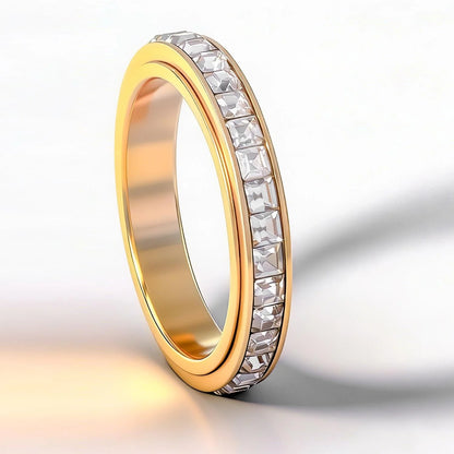 Distinctive September Laurel Anxiety Rings for Women and men Titanium
