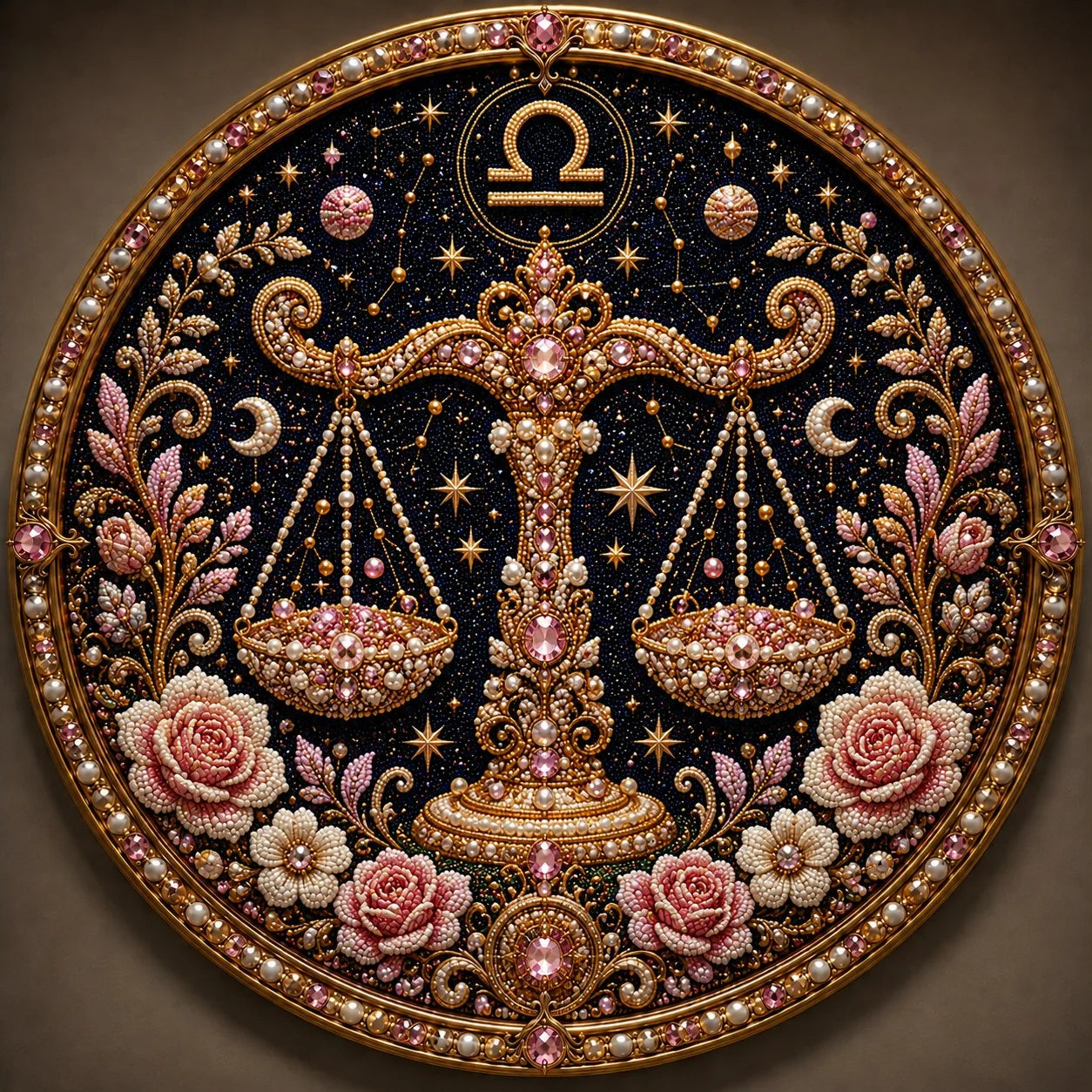 12 Zodiac Signs Pearl Art Craft Kit for Creative DIY Projects
