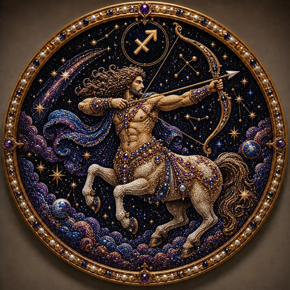 12 Zodiac Signs Pearl Art Craft Kit for Creative DIY Projects