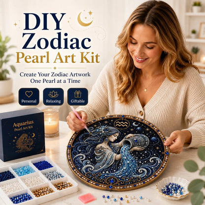 12 Zodiac Signs Pearl Art Craft Kit for Creative DIY Projects