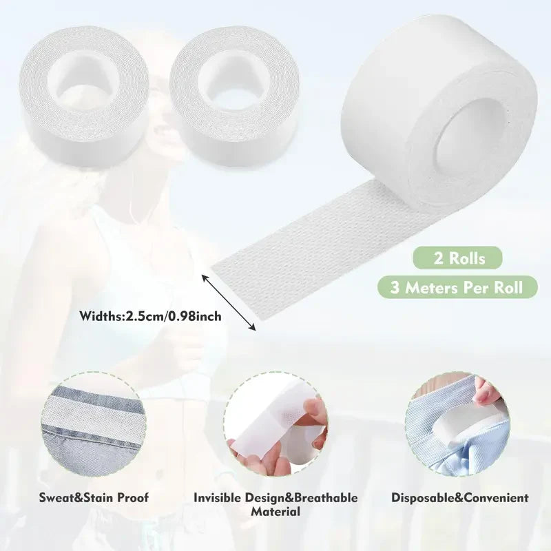 2-Roll Invisible Shirt Collar Sweat Pads and Clothing Guards