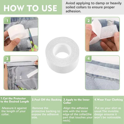 2-Roll Invisible Shirt Collar Sweat Pads and Clothing Guards