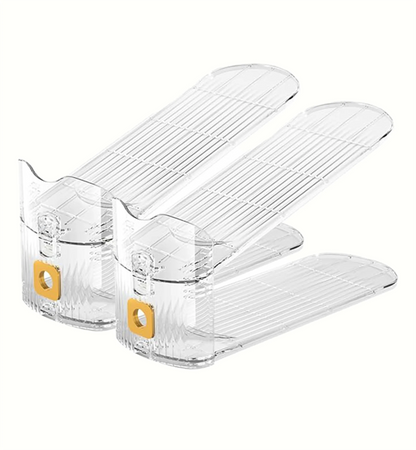 Space-Saving 2 Pack Shoe Organizer for Closet for Organized Storage