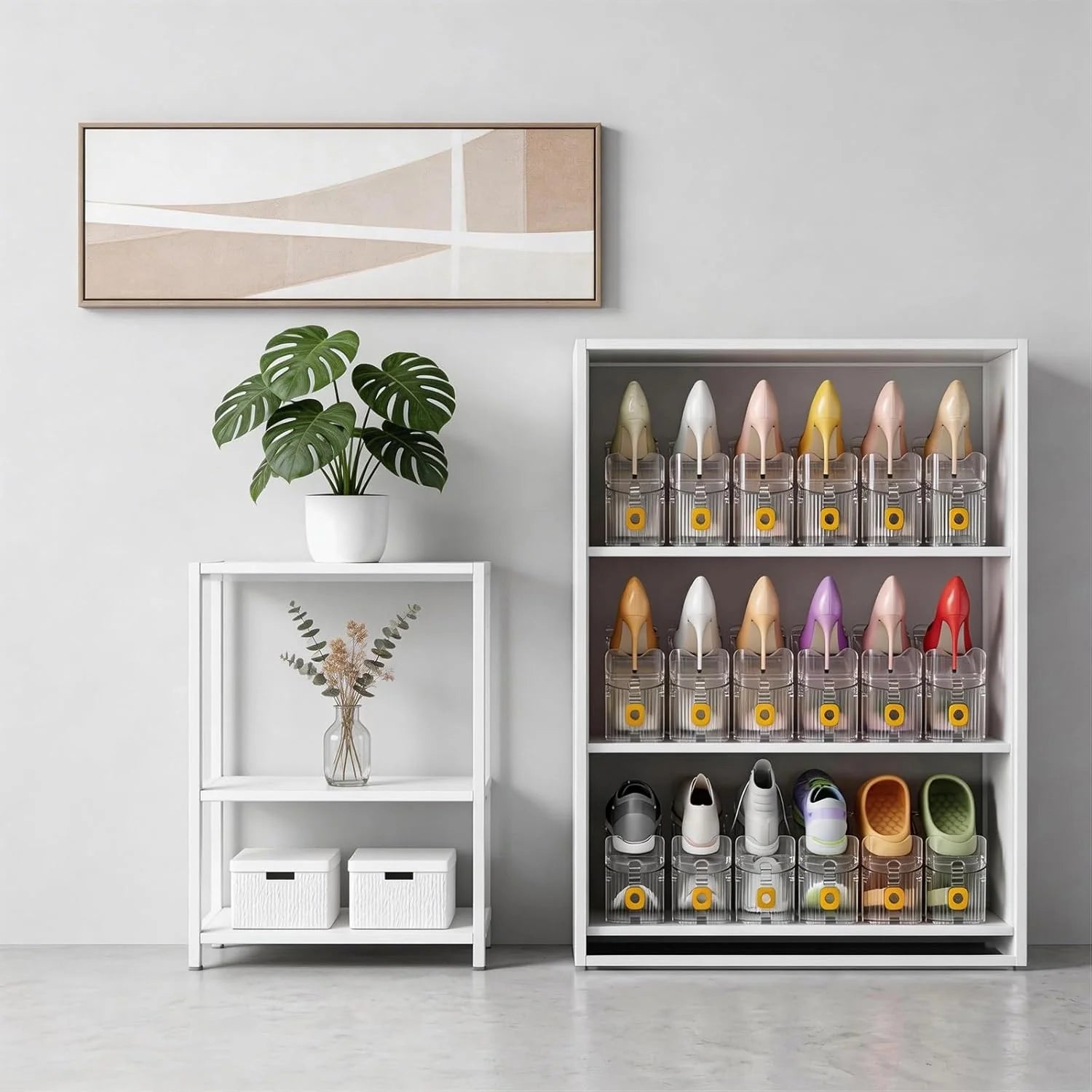 Space-Saving Shoe Organizer for Closet – Stackable Rack with Height