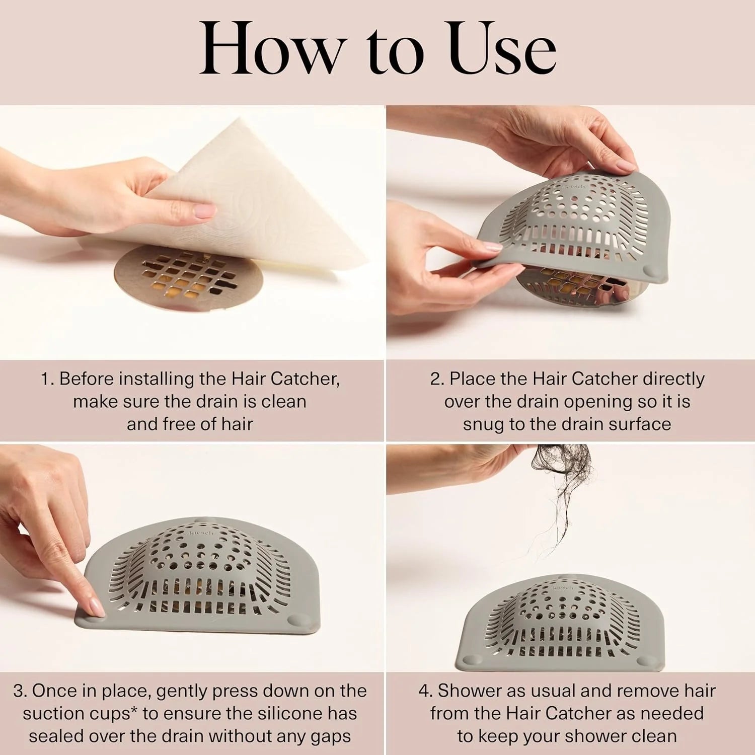 Easy-Care Silicone Hair Catcher for Shower Drains for Routine Upkeep