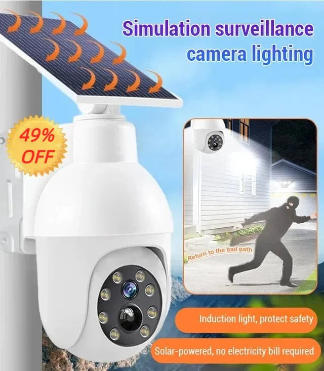 Solar Street Light Styled as a Simulated Security Camera