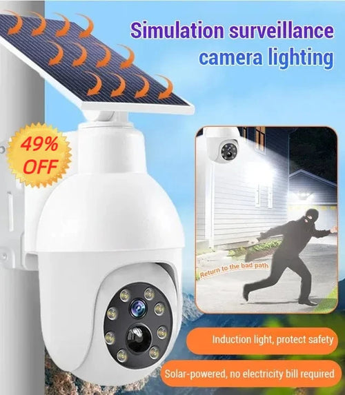 Solar Street Light Styled as a Simulated Security Camera