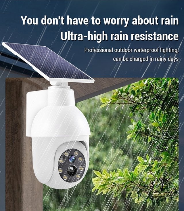Solar Street Light Styled as a Simulated Security Camera