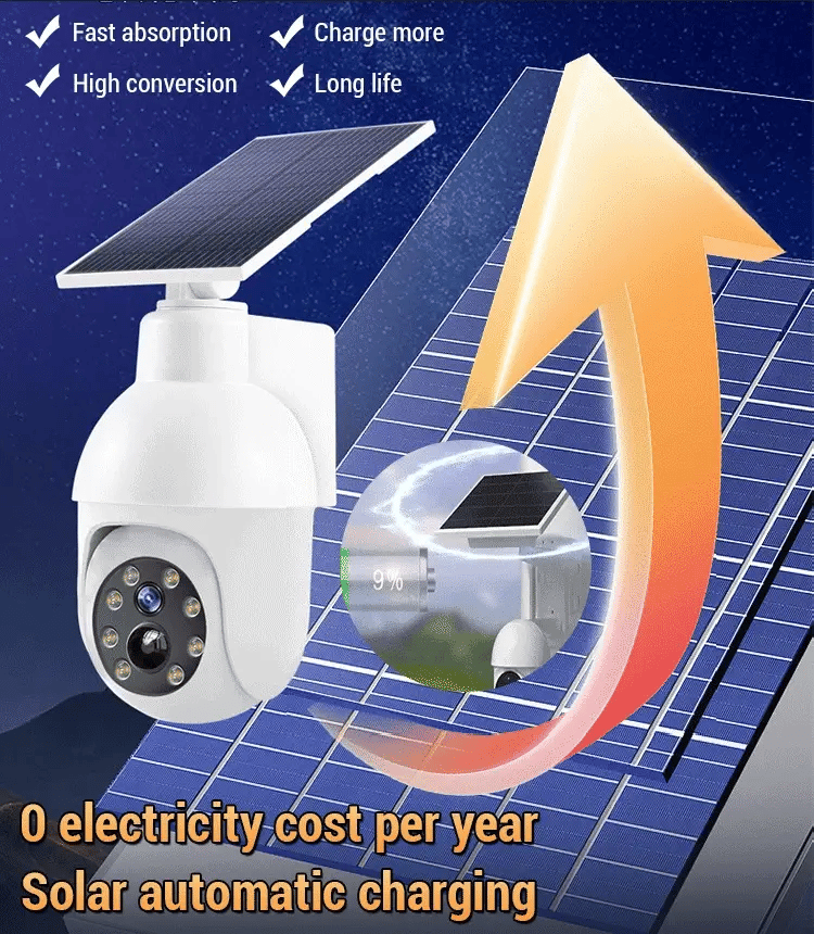 Solar Street Light Styled as a Simulated Security Camera