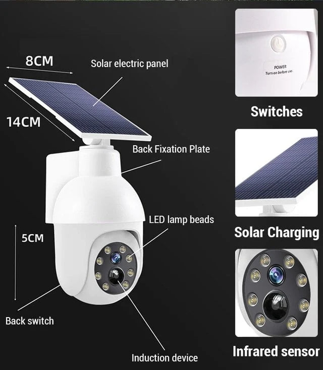 Solar Street Light Styled as a Simulated Security Camera