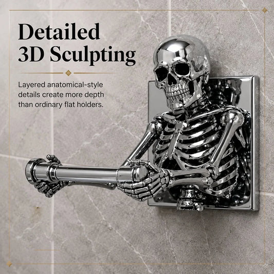 Purpose-Built Skull Toilet Paper Holder for Everyday Use