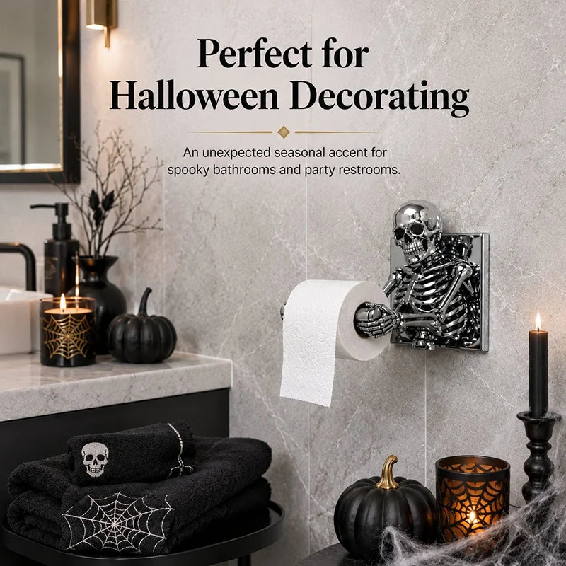 Purpose-Built Skull Toilet Paper Holder for Everyday Use