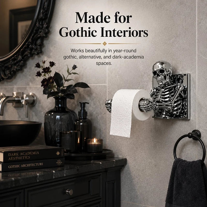 Purpose-Built Skull Toilet Paper Holder for Everyday Use