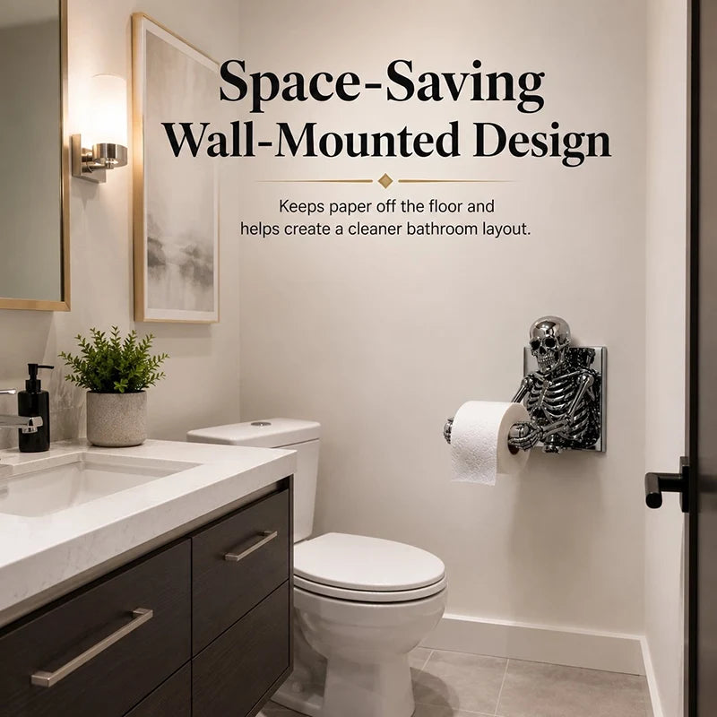 Purpose-Built Skull Toilet Paper Holder for Everyday Use