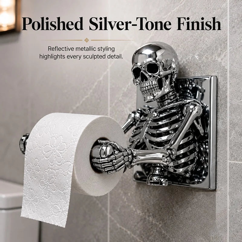 Purpose-Built Skull Toilet Paper Holder for Everyday Use