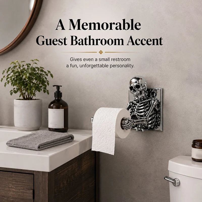 Purpose-Built Skull Toilet Paper Holder for Everyday Use