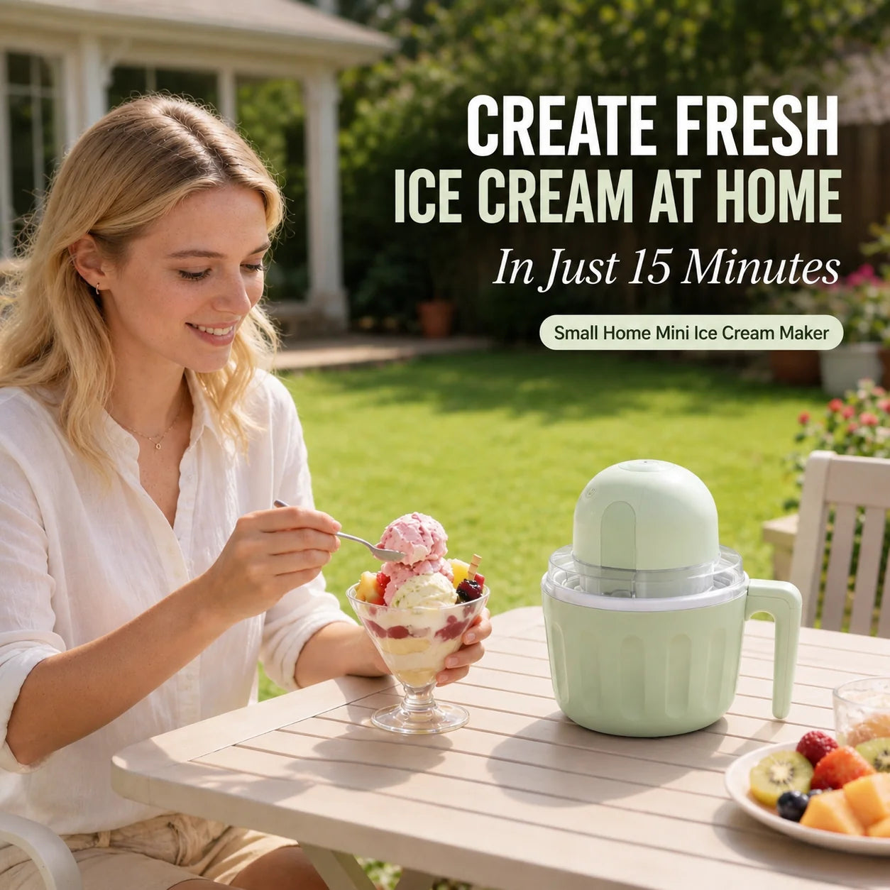 Purpose-Built Mini Homemade Ice Cream Maker for Everyday Use
