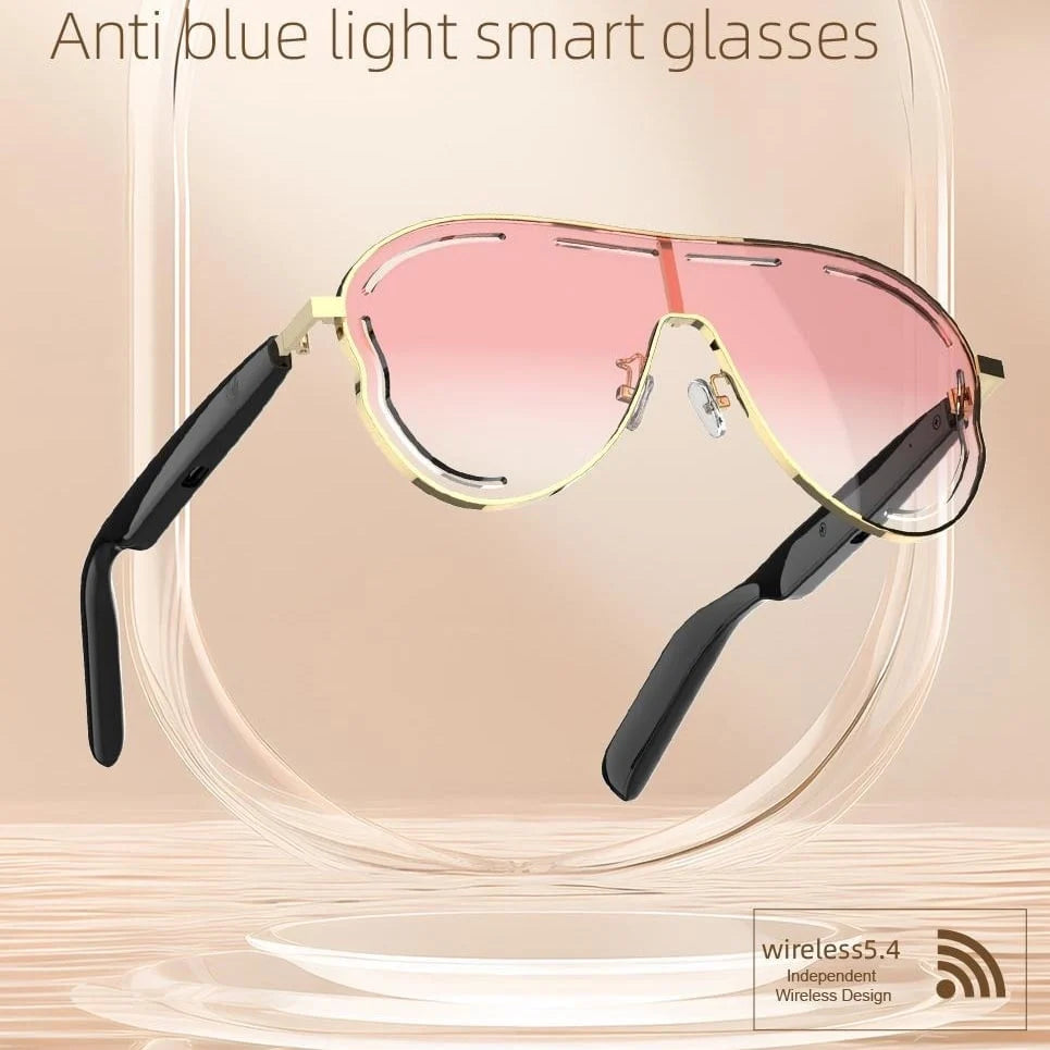 Bluetooth 5.4 Open-Ear Audio Sunglasses with UV Protection
