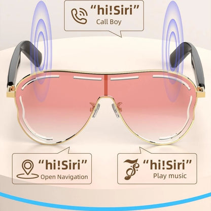 Bluetooth 5.4 Open-Ear Audio Sunglasses with UV Protection