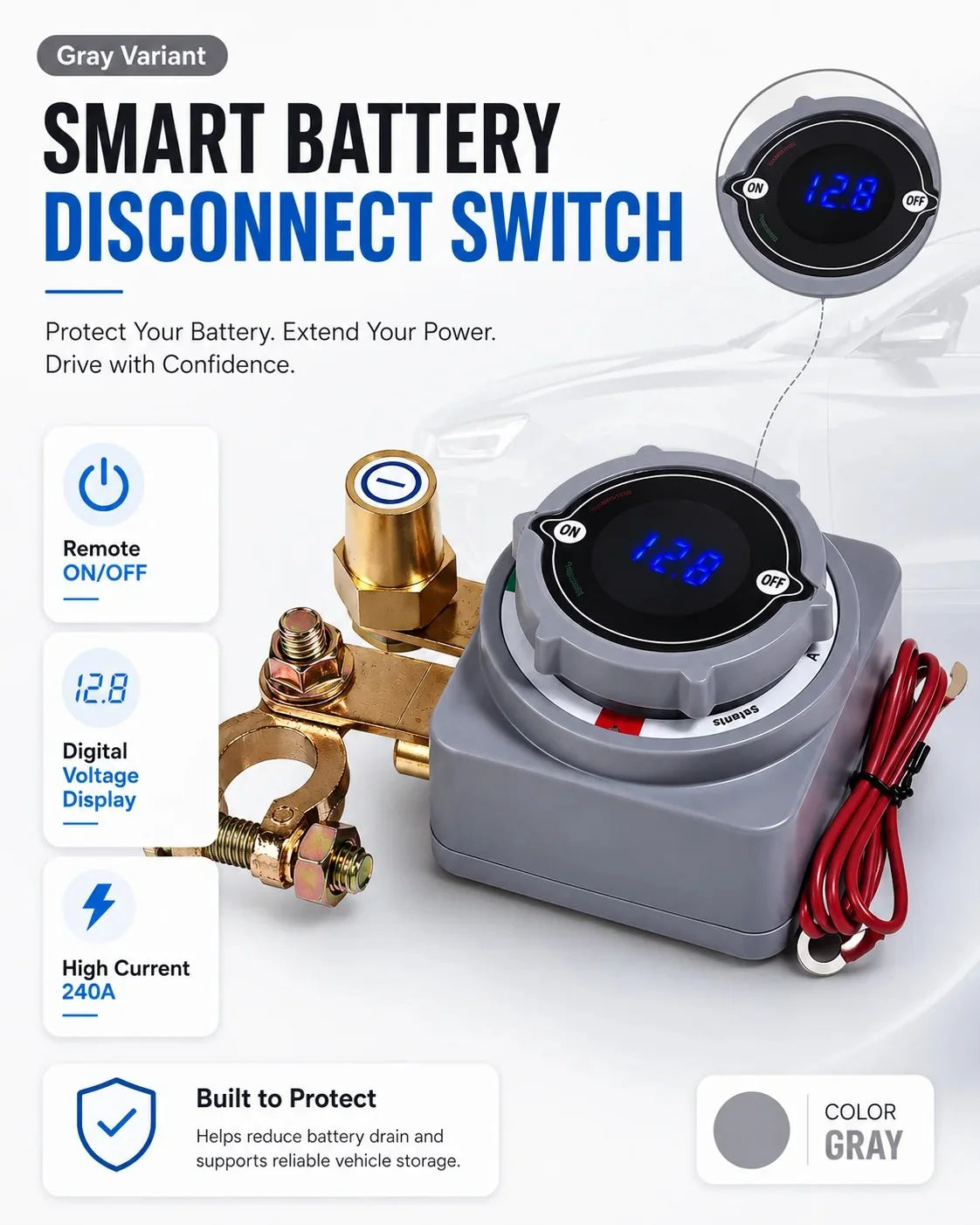 Workshop-Ready Smart Remote Battery Disconnect Switch – Built-In