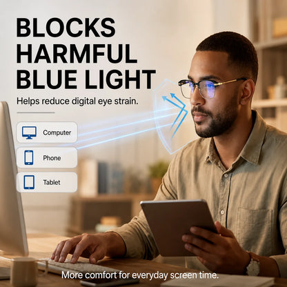 Decorative Smart Zoom Reading Glasses – Auto Adjust Focus & Blue