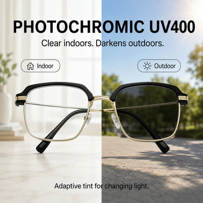 Decorative Smart Zoom Reading Glasses – Auto Adjust Focus & Blue